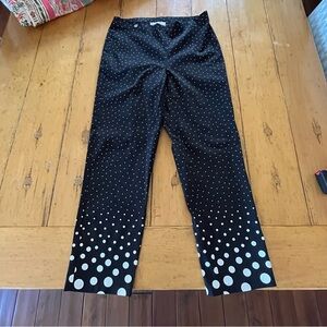 Joseph Ribkoff Black and White Polka Dot Skinny Pants Size 8